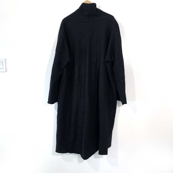 Eileen Fisher Open-Front Boiled Wool Coat with Clip Closure - Picture 10 of 12